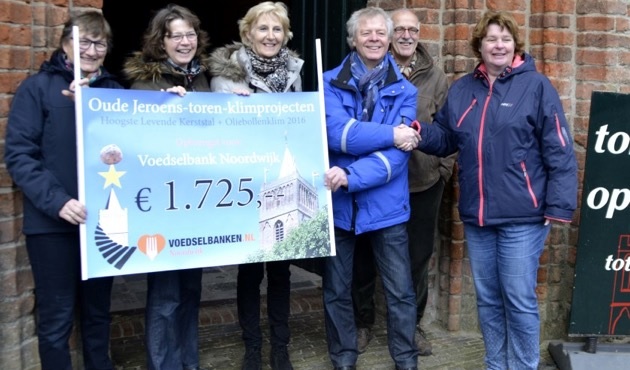 € 1.725 voor de Voedselbank Noordwijk